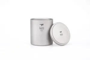 Titánový termohrnček s viečkom Keith® 300 ml (Farba: Strieborná) #5809419