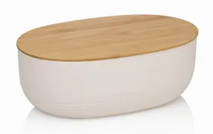 Chlebník NAMUR plast/drevo béžová - Kela