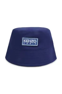 Detský klobúk Kenzo Kids tmavomodrá farba, bavlnený