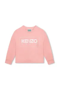 Detská mikina Kenzo Kids ružová farba, s potlačou