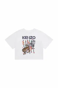 Detské bavlnené tričko Kenzo Kids biela farba #7523425