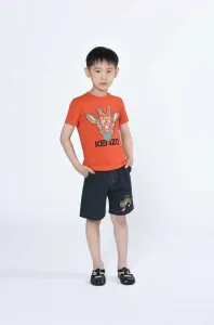 Detské bavlnené tričko Kenzo Kids červená farba, s potlačou #7657524