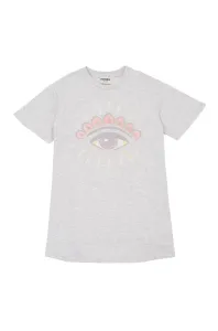 Detské bavlnené tričko Kenzo Kids šedá farba, #203636