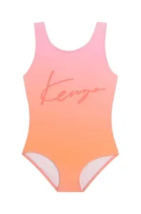 Jednodielne detské plavky Kenzo Kids oranžová farba