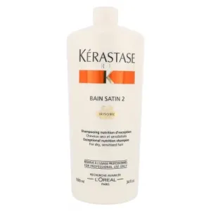 Kérastase Nutritive Bain Satin 2 Irisome 1000 ml šampón pre ženy na šedivé vlasy; na citlivú pokožku hlavy