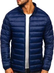 Men's transitional quilted jacket 1119 - navy blue,