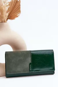 Women's Wallet with Magnet Closure Dark Green Harmale