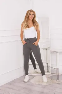 Graphite sweatpants with tie at waist