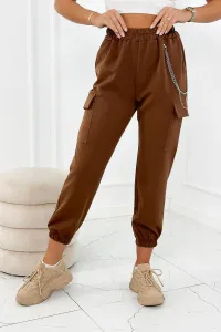 Trousers with mocca chain