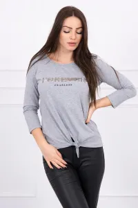 Blouse with print Forever grey