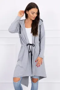 Coat with longer back grey