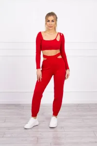 Complete with red blouse