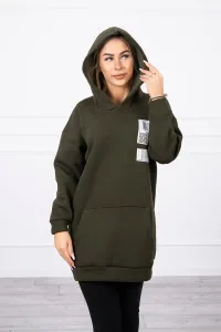 Hoodie with khaki patches