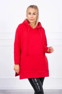 Insulated sweatshirt with red slits on the sides
