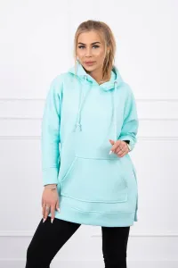 Insulated sweatshirt with slits on the sides of mint
