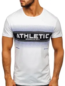 Men's T-shirt with print SS10901 - white, #8442061