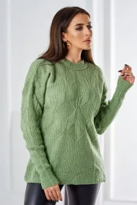 Sweater draped over the head with fashionable dark mint fabric