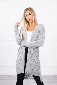 Sweater with a geometric pattern of gray color