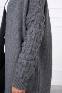 Sweater with bubbles on the sleeve of graphite