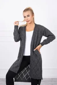 Sweater with geometric pattern graphite