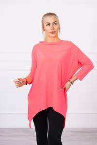 Sweatshirt with pink neon wings print
