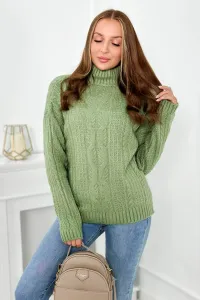 Turtleneck sweater dark mint