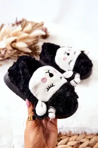 Baby lamb slippers Black Hollie #5311742