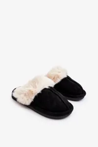 Black Befana children's slippers with fur #8774444