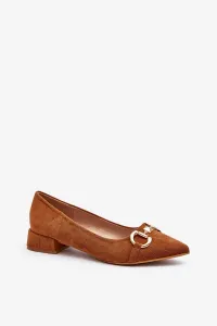 Camel Ethereum Suede Ballerinas with Pointed Toe