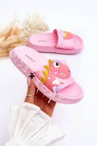Children's foam slippers Dinosaur Pink Dario