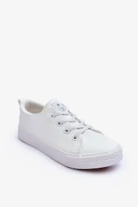 Children's leather sneakers white poliana