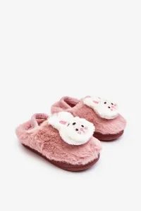 Children's Slippers Furry Bunny, Pink Dicera #8654869