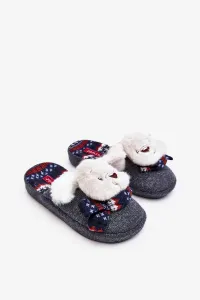 Children's slippers with thick soles with Grey Dasca bear #8654879