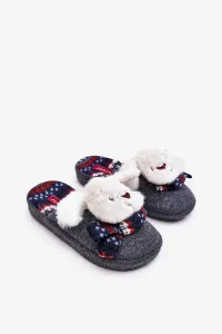 Children's slippers with thick soles with Grey Dasca bear #8654883