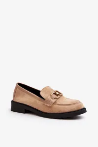 Classic women's beige loafers Fiviana #8966710