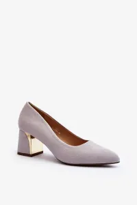 Grey Stelloria high-heeled pumps