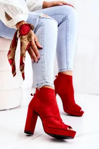 Heeled shoes with open toe Red Adore #4842964
