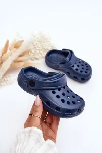 Kids Foam Crocs Slides navy blue Percy #7360762