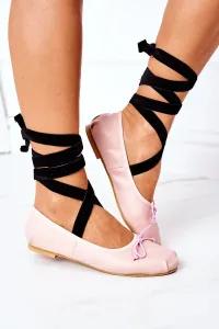 Lace-up ballerinas Lu Boo pink #5158020