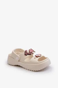Lightweight children's foam slippers with embellishments, white Ifrana #9482832