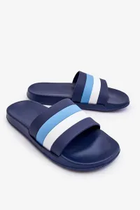 Men's Striped Slippers navy blue Vision #7372392