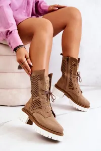 Nicole Camel 2706 Working Leather Boots