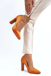 Orange Piatti high-heeled pumps