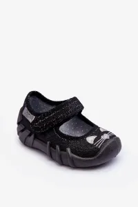 Befado Shiny Cat Ballerina Slippers 109P234 Black
