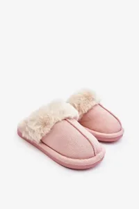 Pink Befana children's slippers with fur #8655257