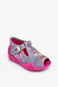 Befado Squirrel Slippers Sandals Grey and Pink