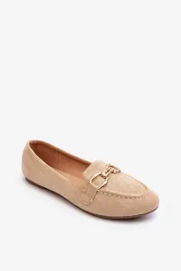 Women's beige Ghana loafers with embellishment #8830633