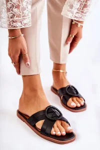 Women's Fashion Black Slippers Sansa #5335894