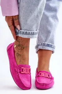 Women's Fashion Suede Moccasins Pink Rabell