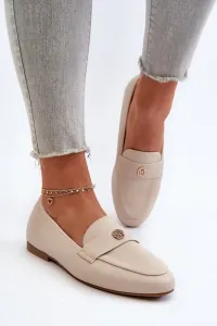 Women's flat-heeled loafers Beige Sylvaine